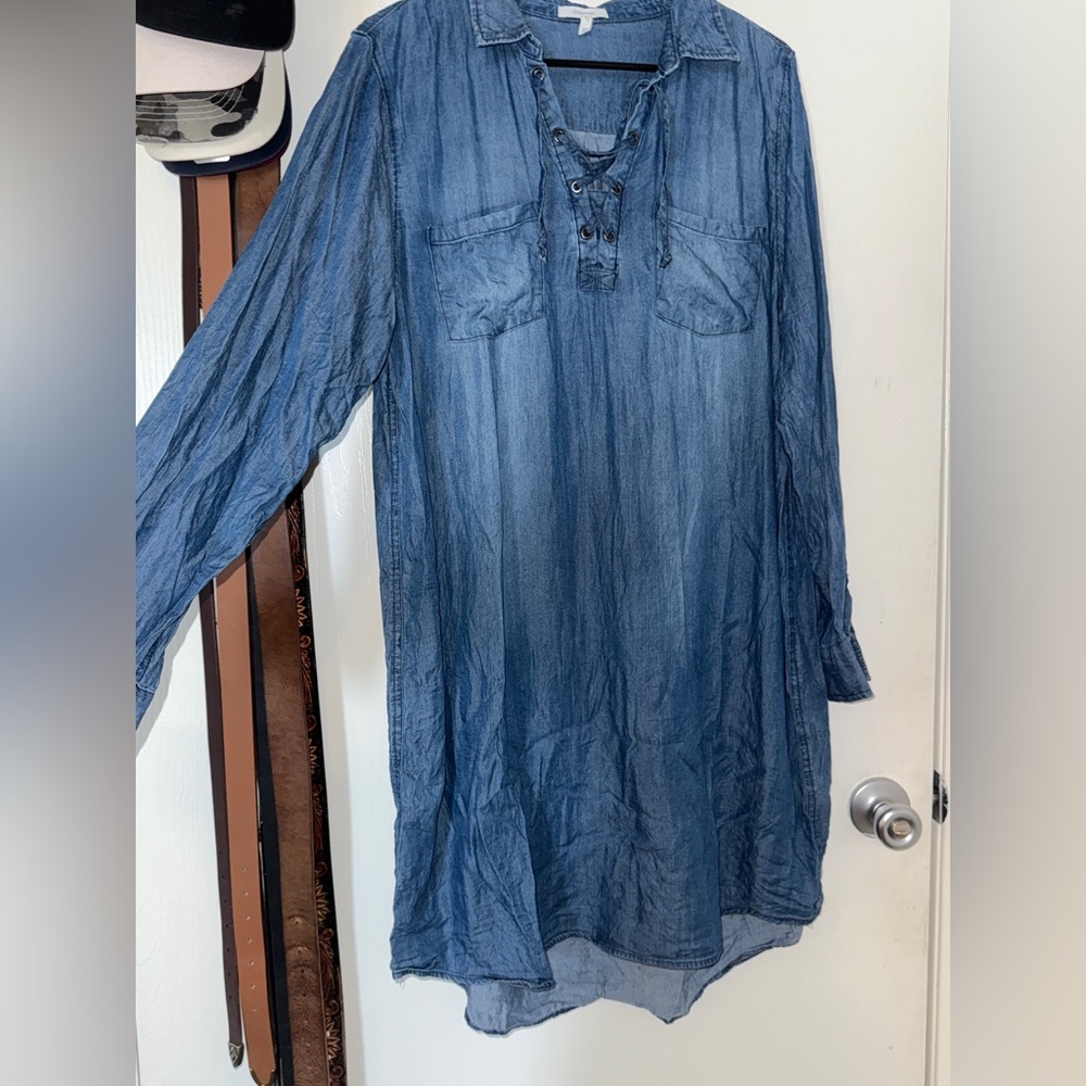 Maurices Blue Long Sleeve Dress